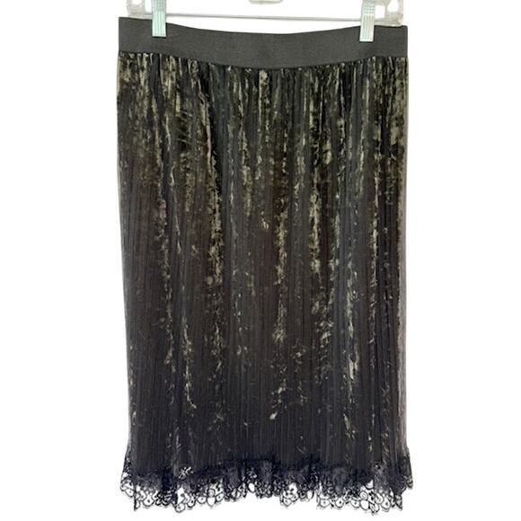 Womens Dark Fairy Grunge Skirt Size M Fairy Mesh Velvet Whimsigoth Gobolincore - Picture 1 of 15